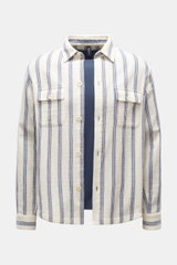 04651/ A trip in a bag Seersucker Overshirt navy/creme gestreift