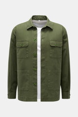 04651/ A trip in a bag Overshirt 'Linen Travel' oliv