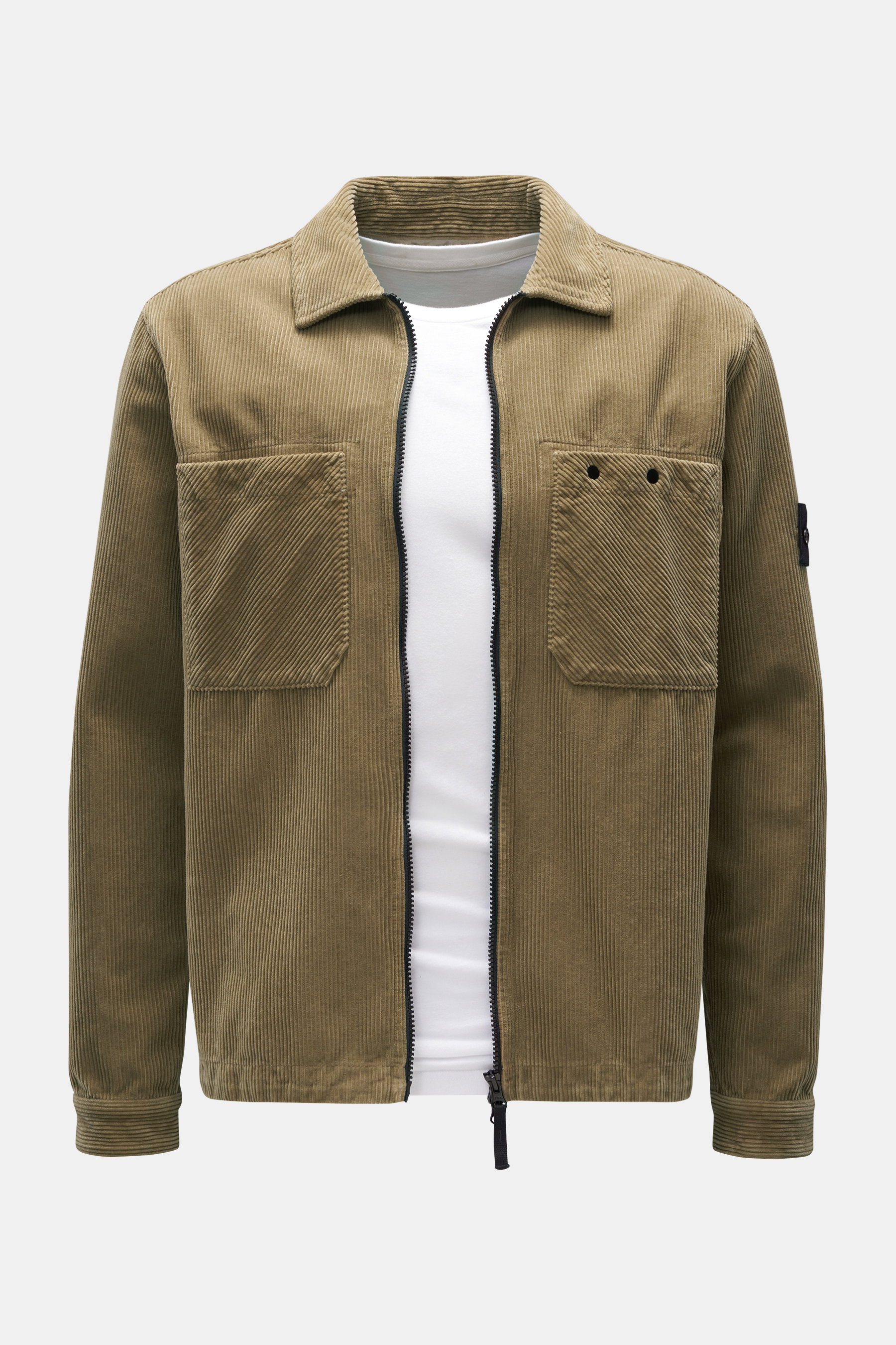 Stone Island Cord-Overshirt graubraun