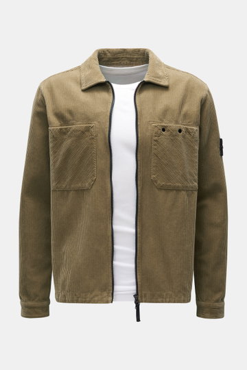 Stone Island Cord-Overshirt graubraun
