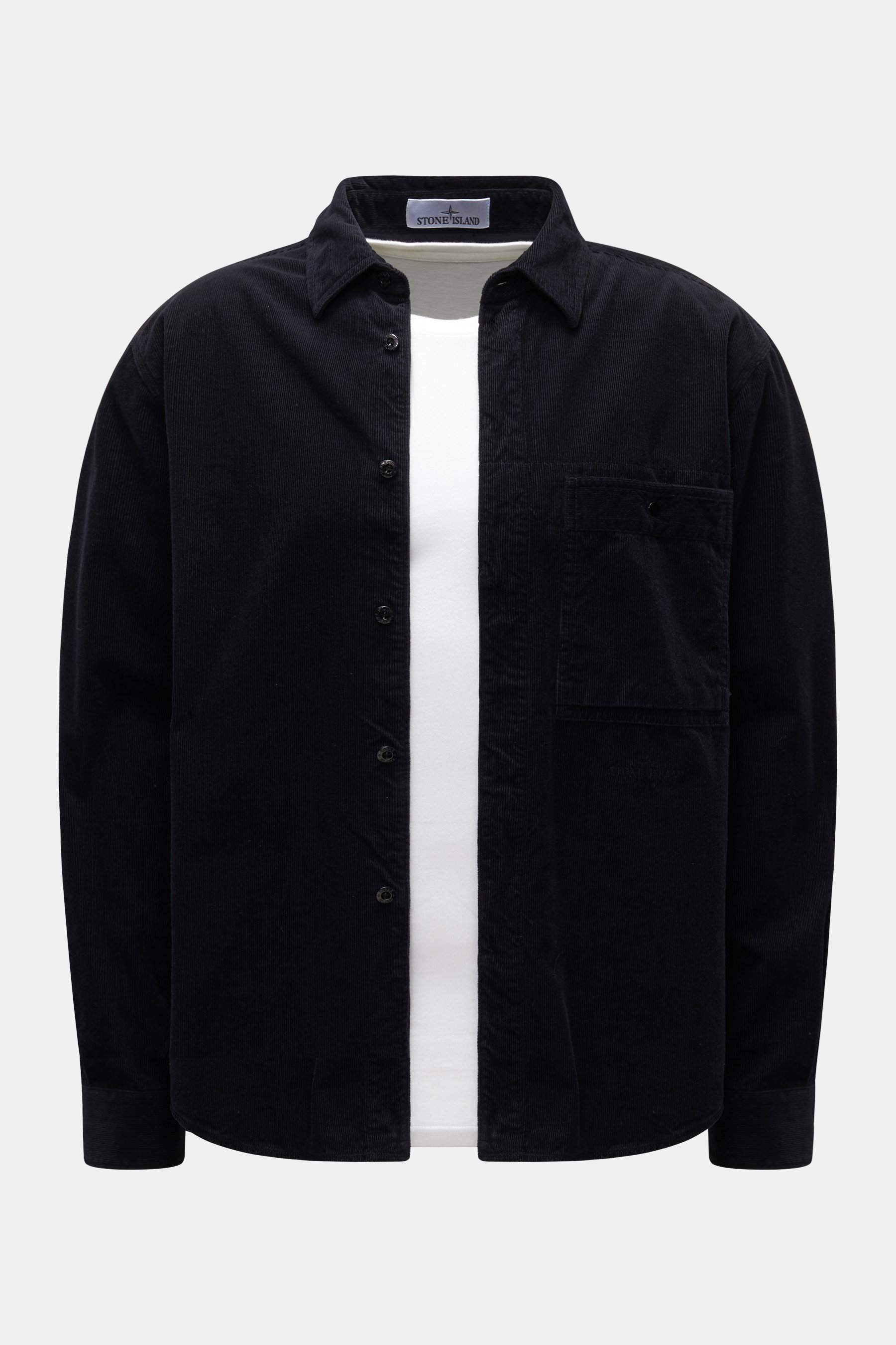 Stone Island Cord-Overshirt dark navy