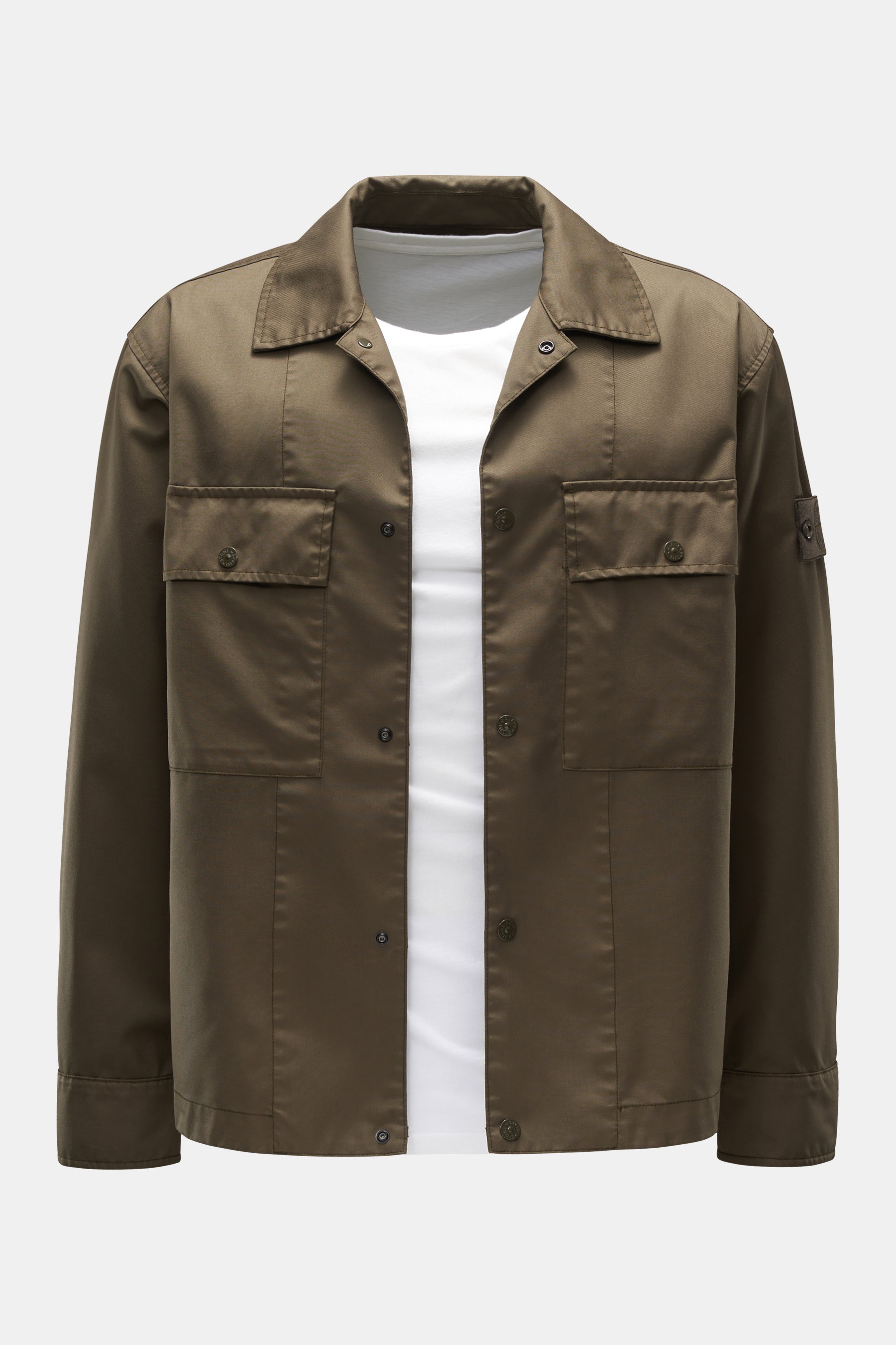 Stone Island Overshirt 'Ghost Piece' oliv