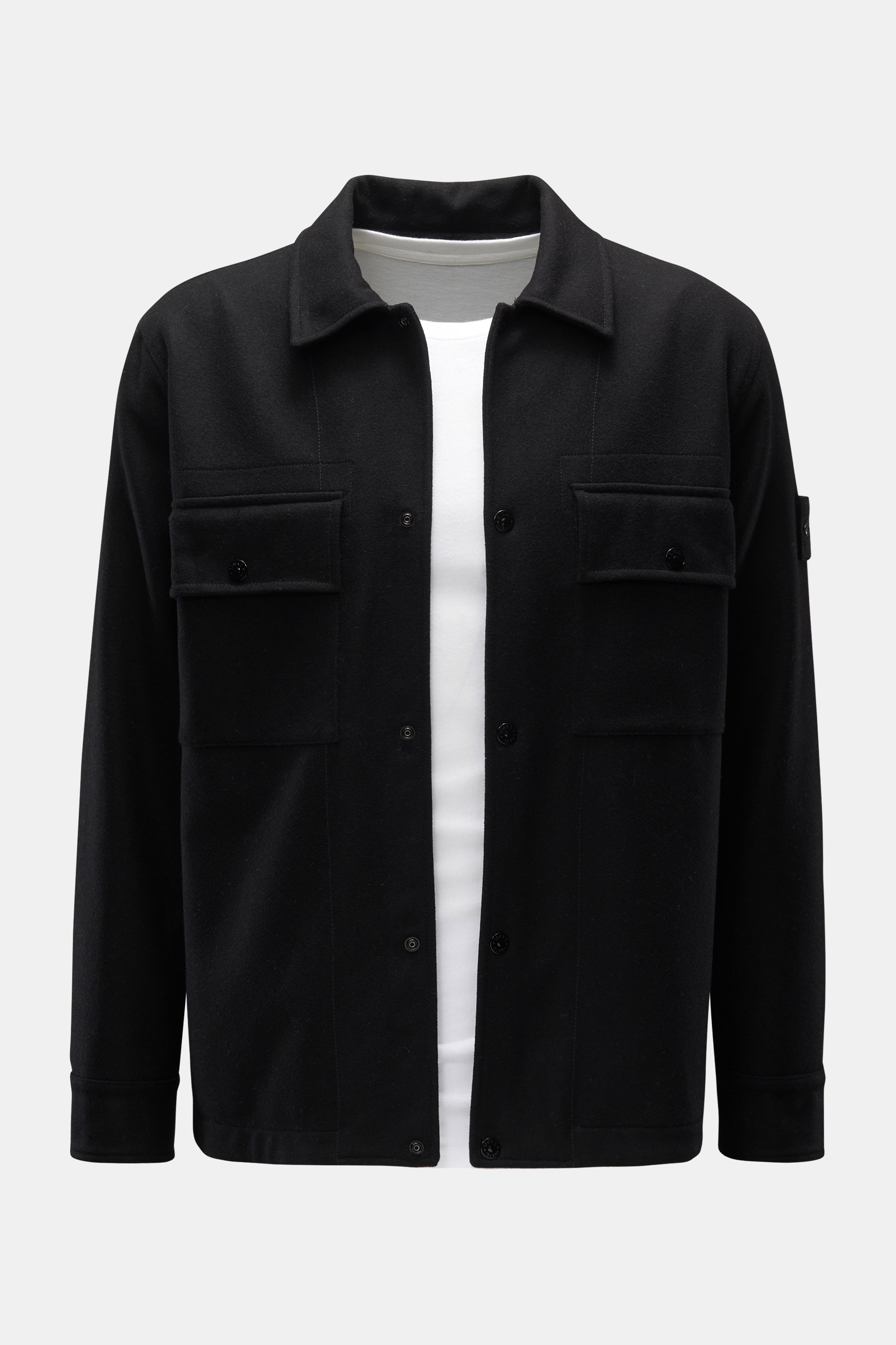 Stone Island Overshirt 'Ghost Piece' schwarz