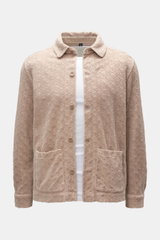 04651/ A trip in a bag Frottee-Overshirt beige