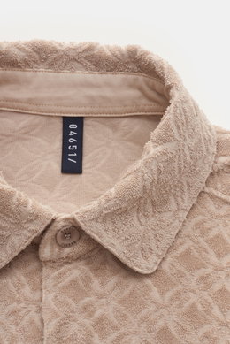 04651/ A trip in a bag Frottee-Overshirt beige