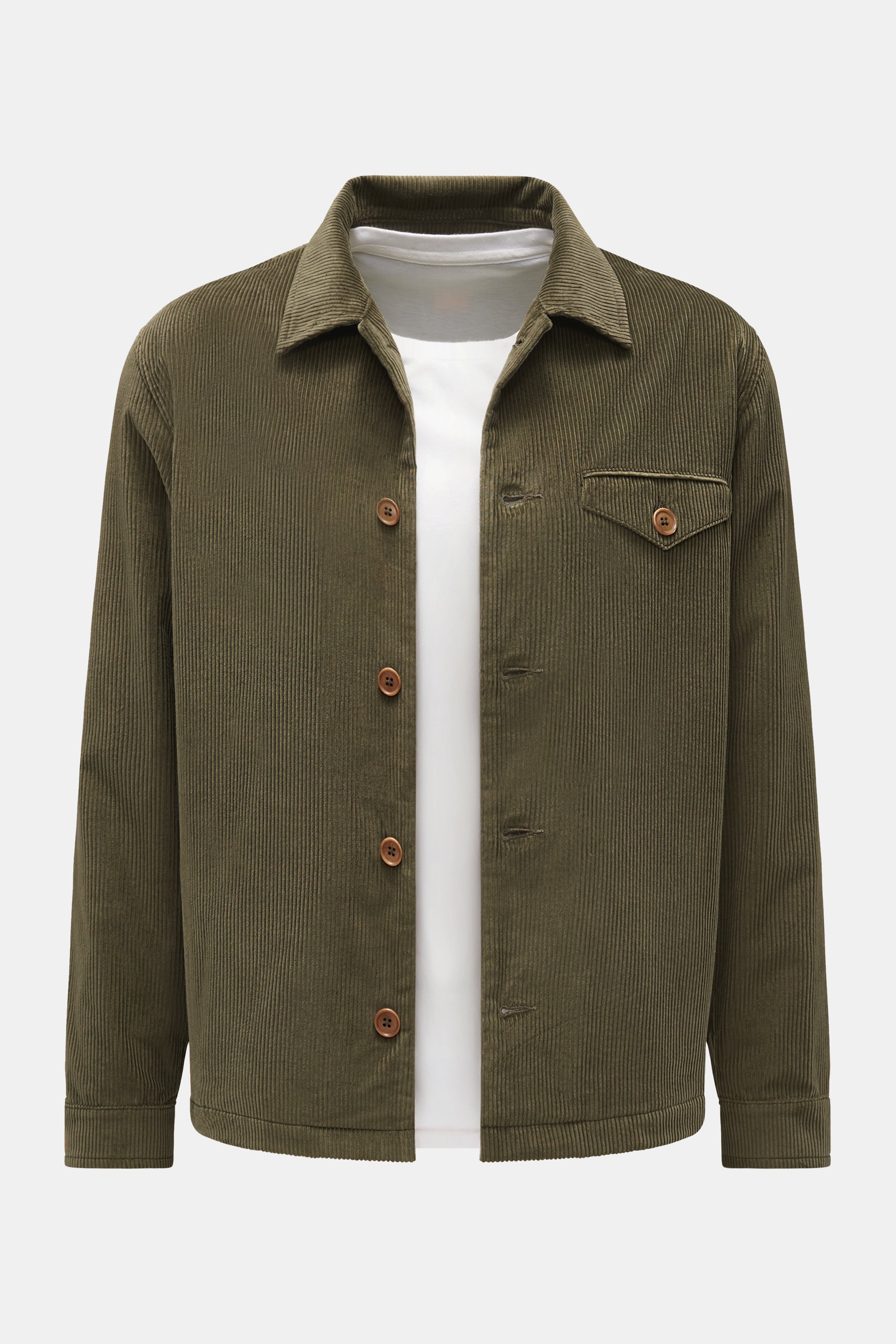 Hindustrie Cord-Overshirt oliv