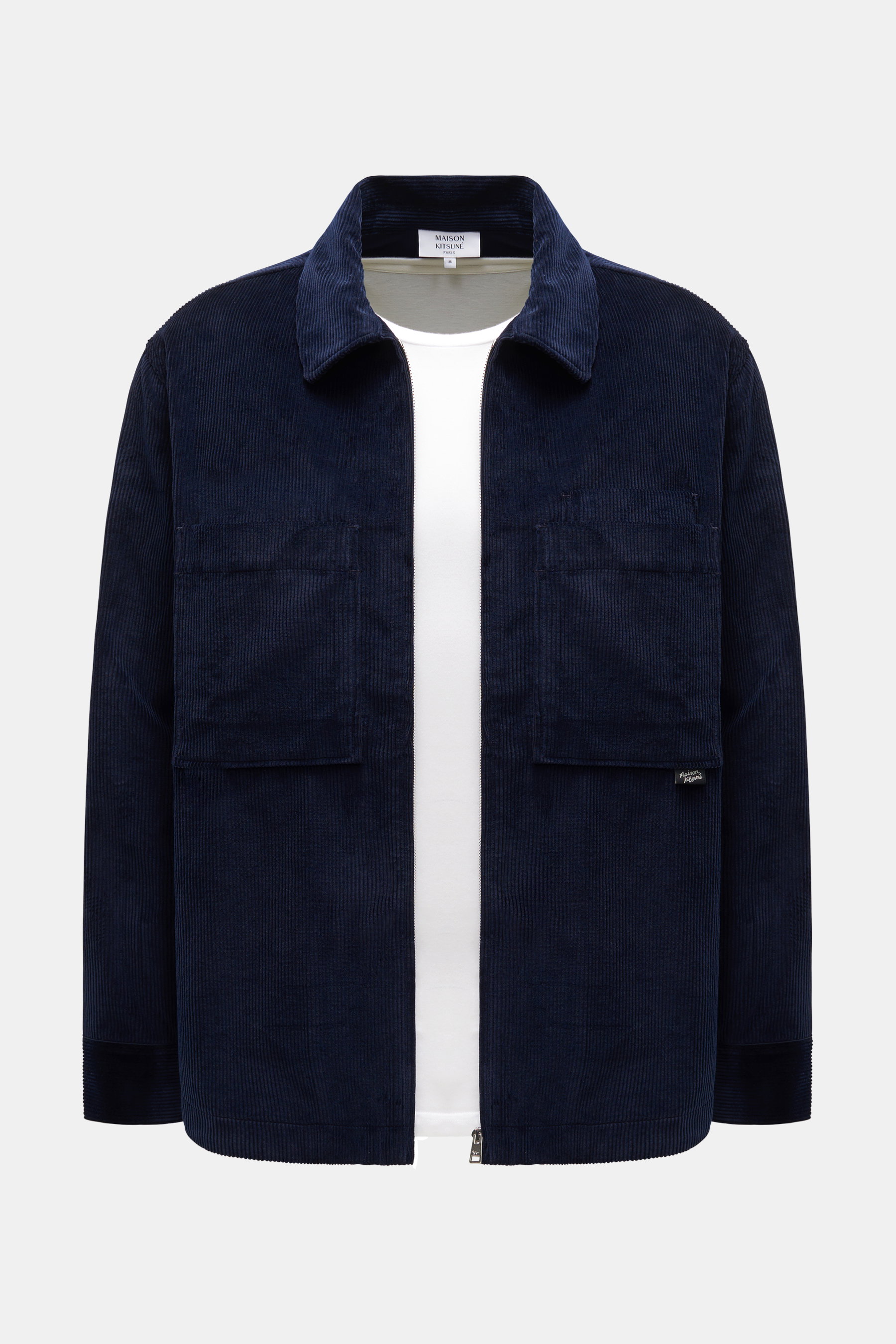 Maison Kitsuné Cord-Overshirt dunkelblau