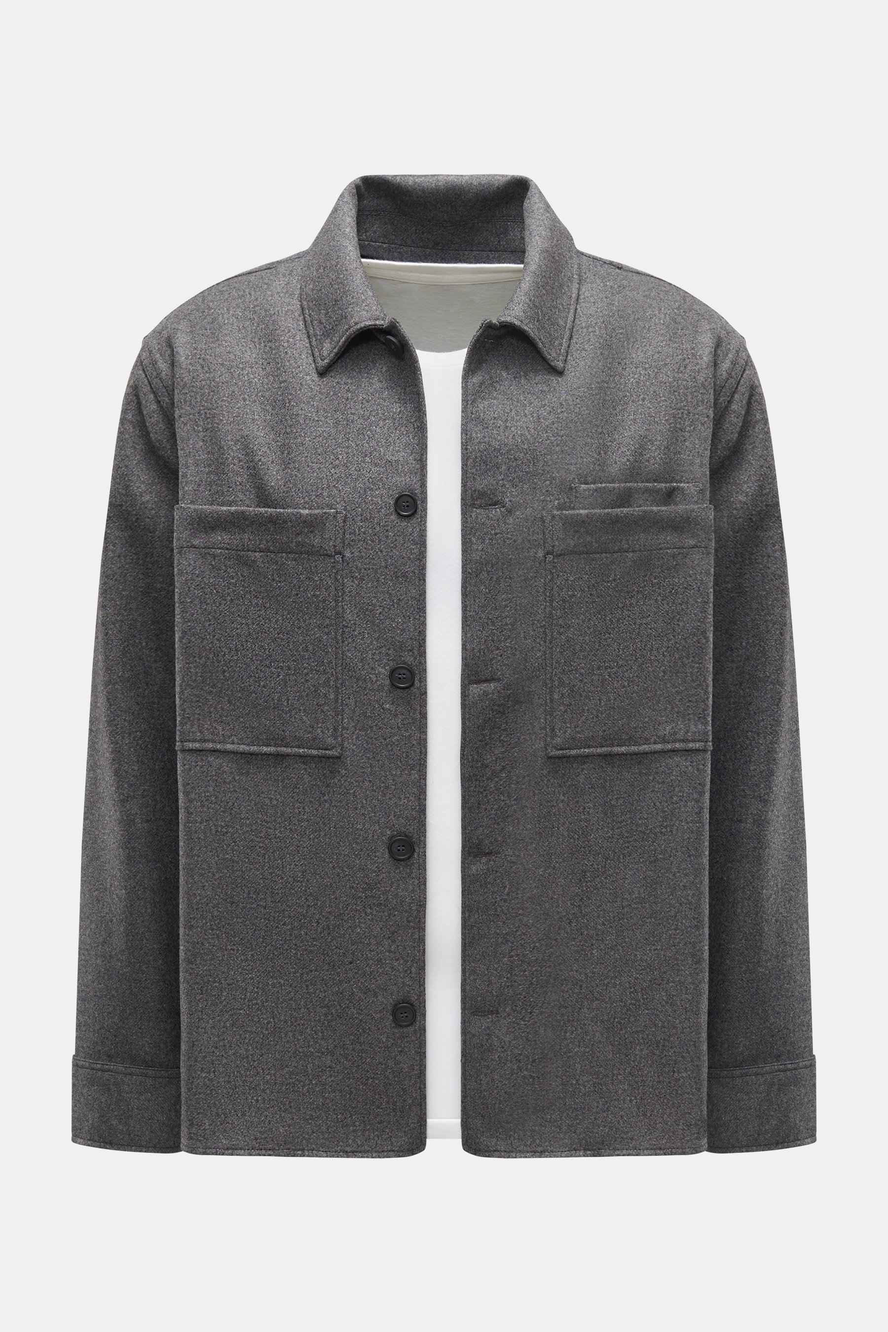 Maison Kitsuné Overshirt grau meliert