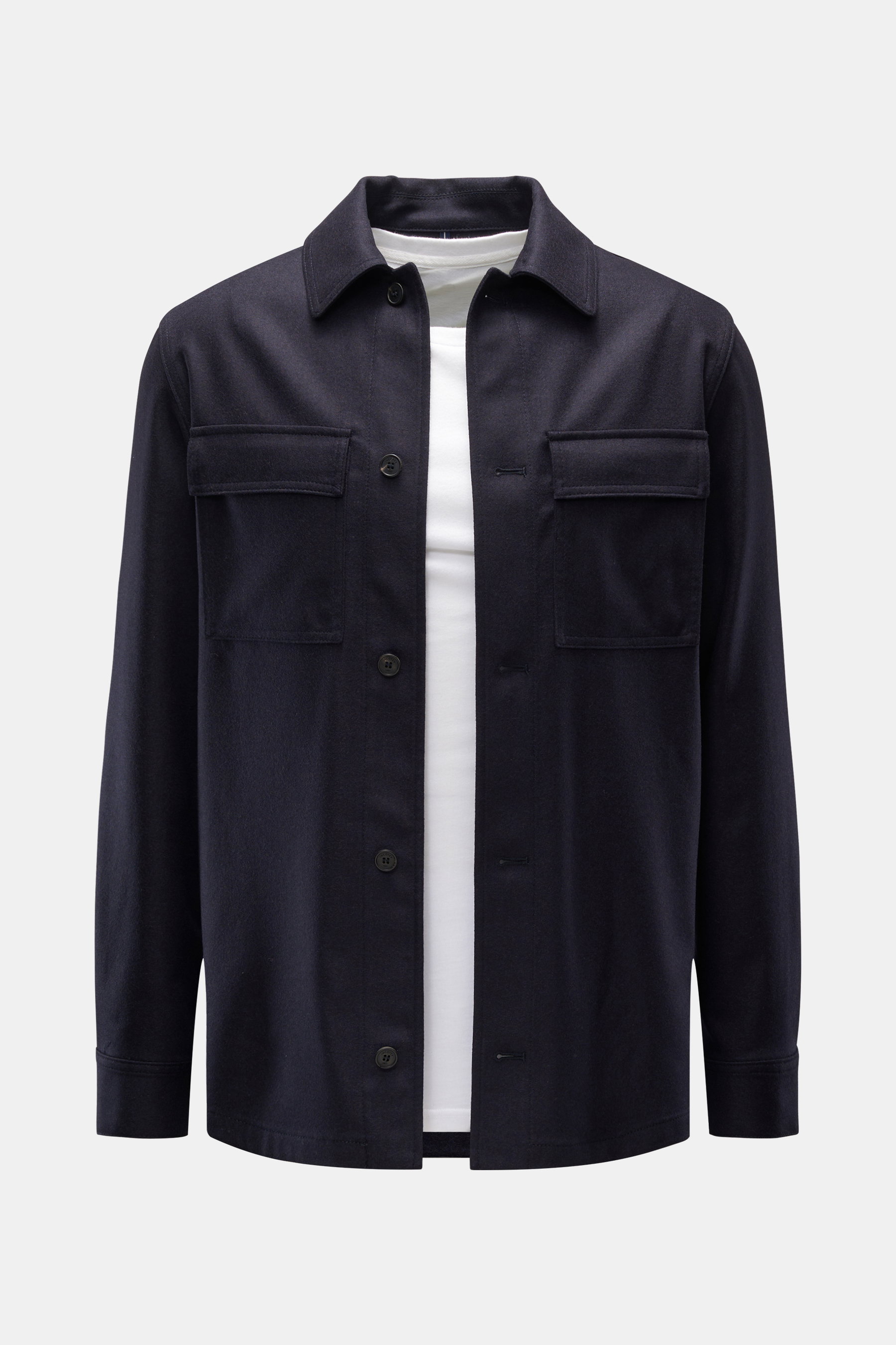 Incotex Flanell-Overshirt navy