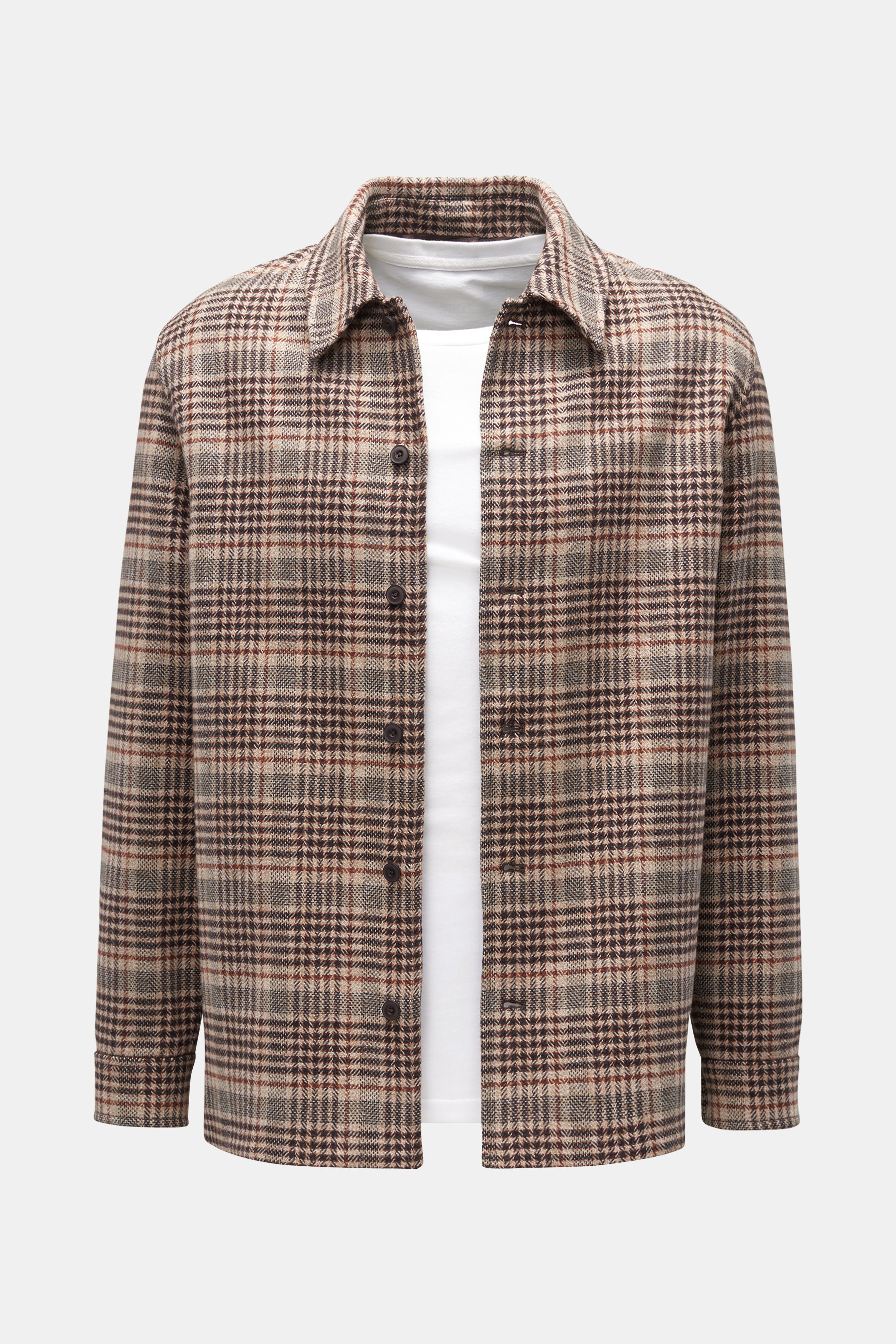 Closed Overshirt beige/orange/schwarz kariert