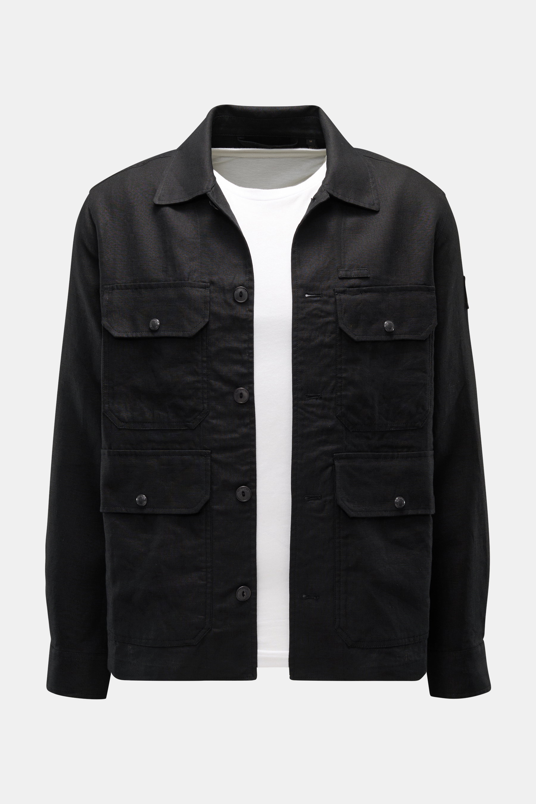 Belstaff Leinen-Overshirt 'Forge' schwarz