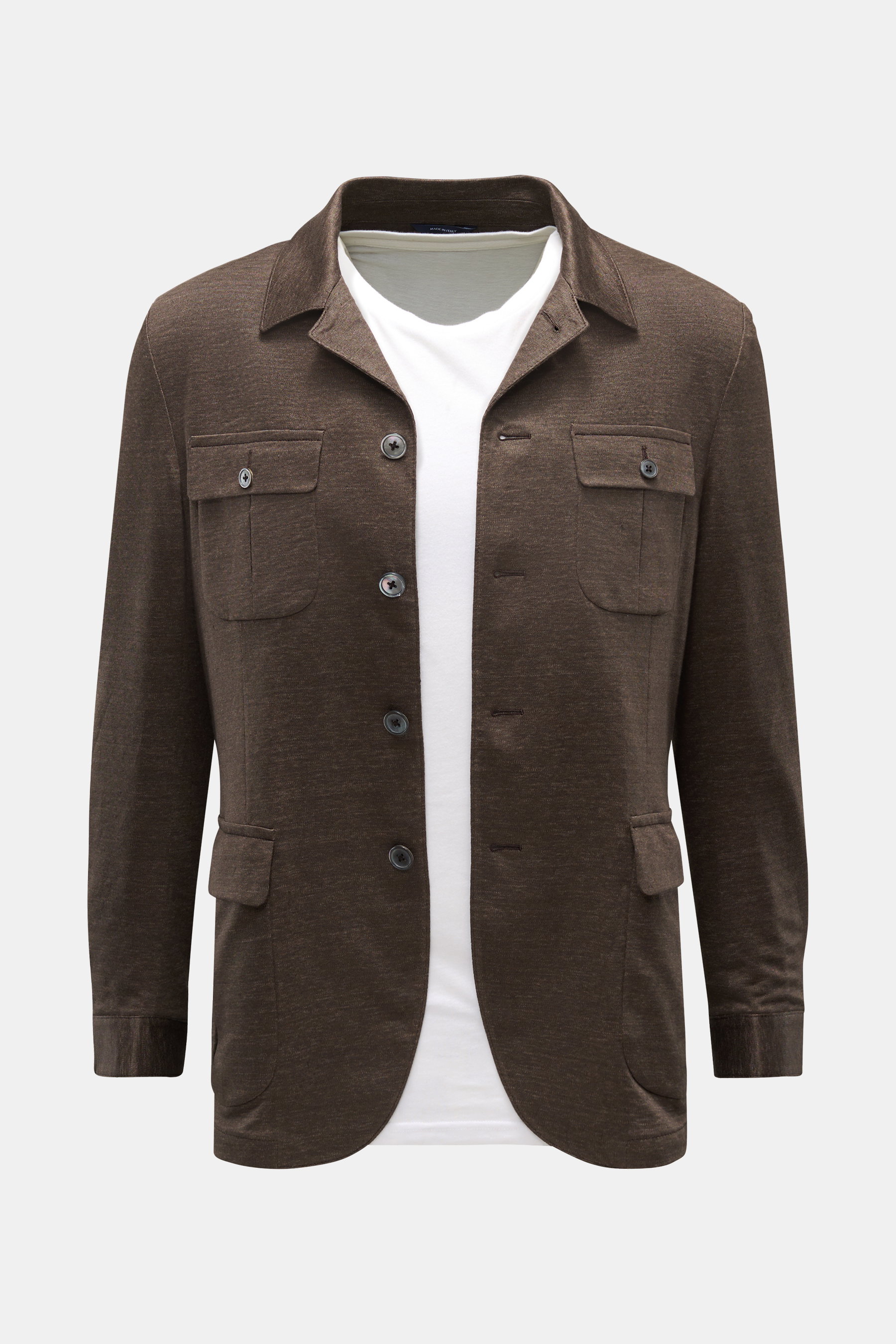 Tombolini Overshirt dunkelbraun meliert
