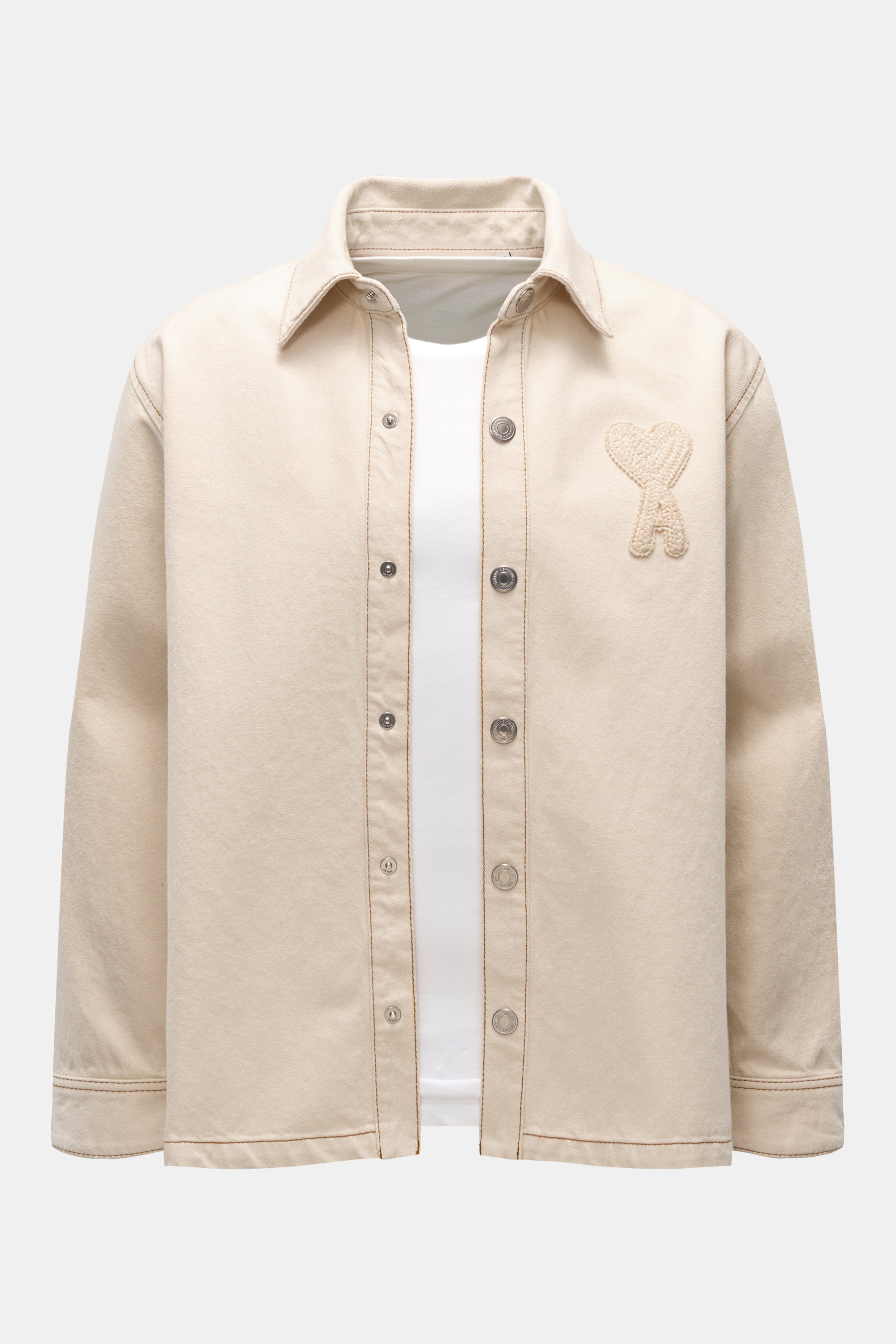 Ami Paris Jeans-Overshirt creme