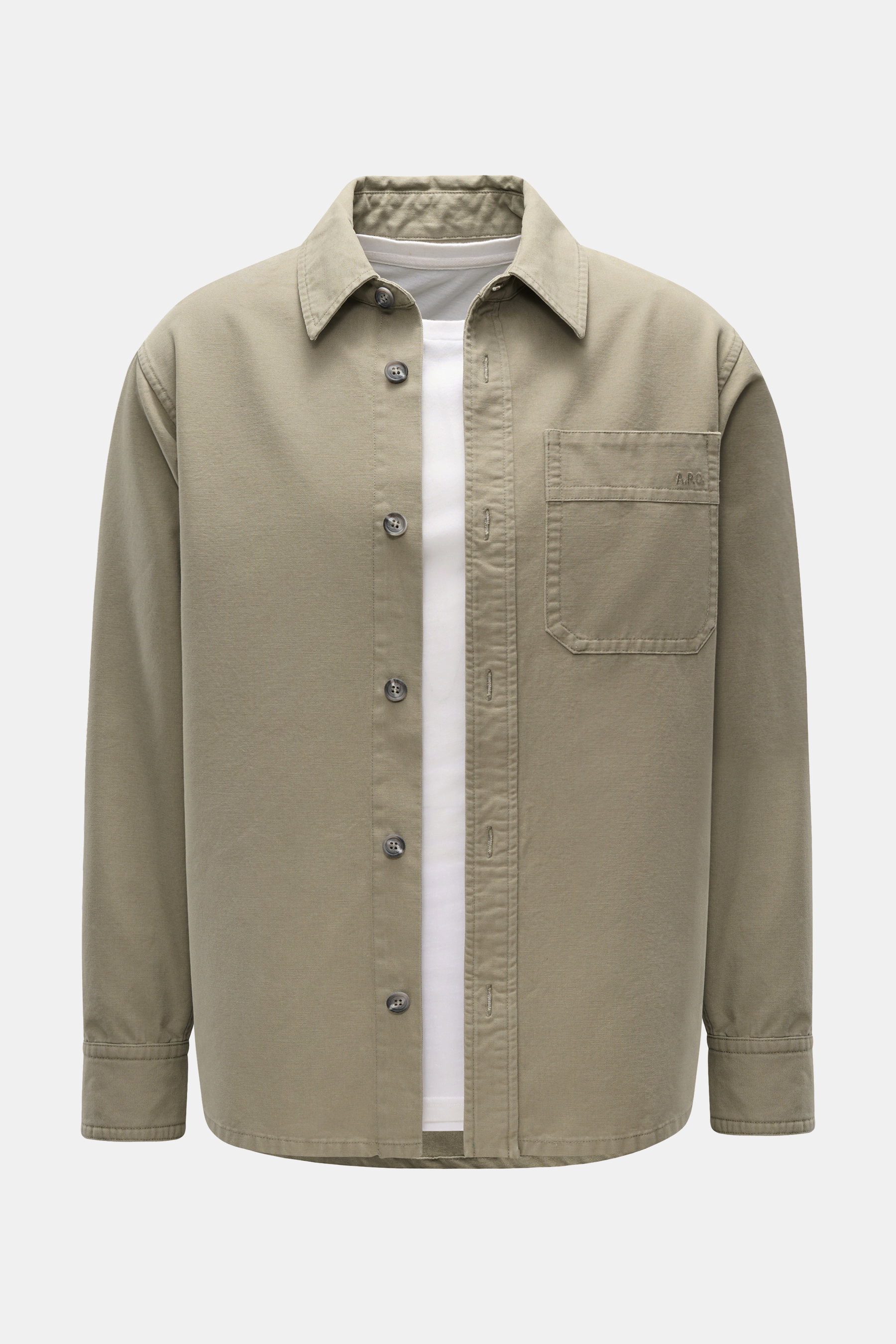A.P.C. Overshirt 'Surchemis' grey-green