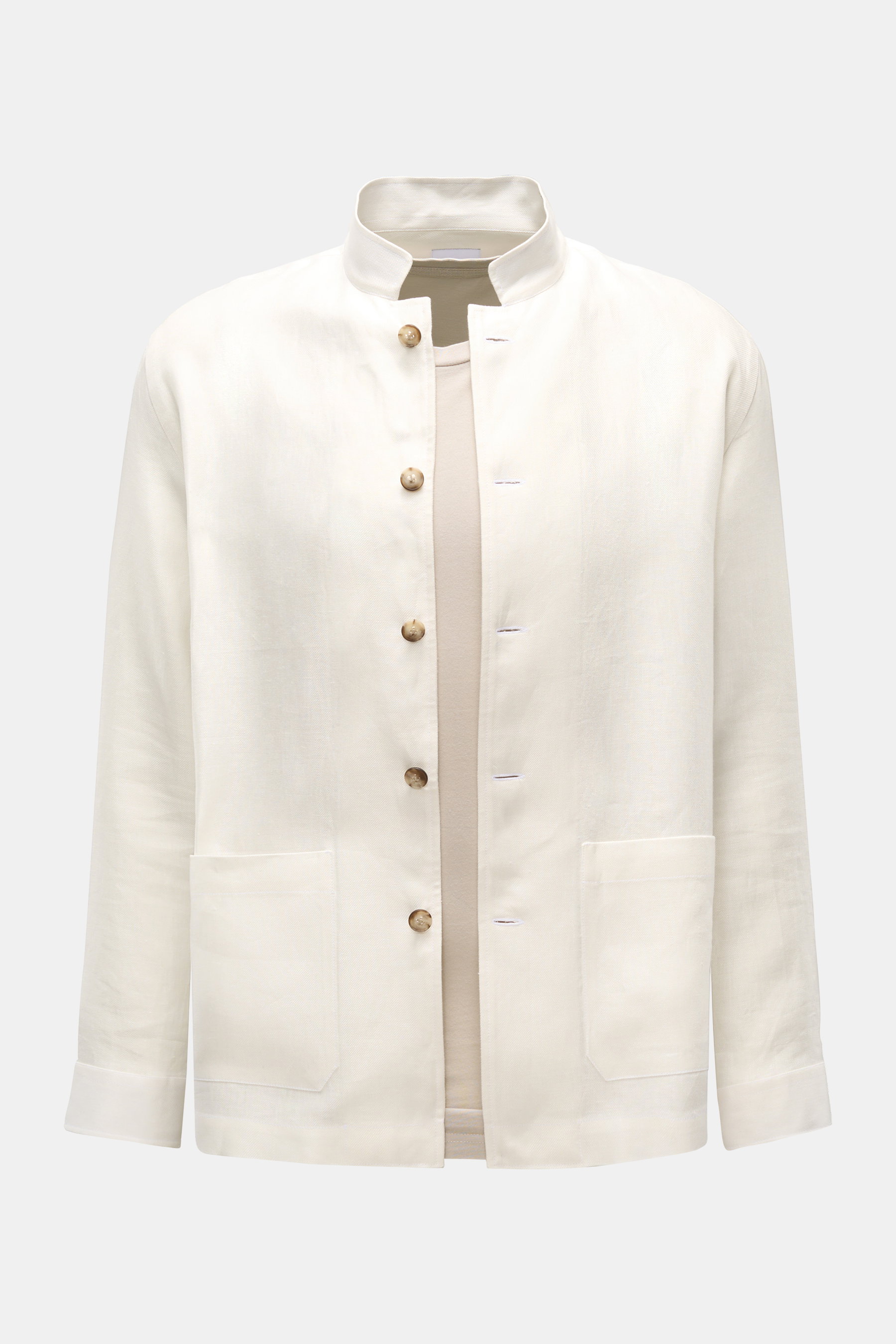 Giampaolo Leinen-Overshirt offwhite