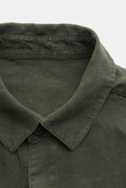 04651/ A trip in a bag Leinen-Overshirt graugrün
