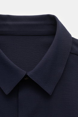 04651/ A trip in a bag Seersucker-Overshirt navy