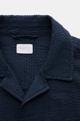 04651/ A trip in a bag Seersucker-Overshirt navy