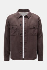 04651/ A trip in a bag Overshirt 'Waffle Jacket' dunkelbraun