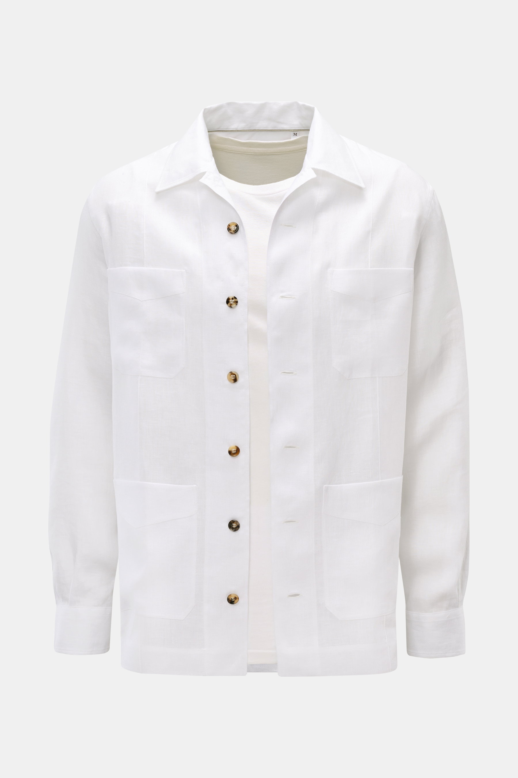 Brunello Cucinelli Leinen-Overshirt weiß