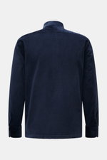 Rückansicht des navyfarbenen 04651/ A trip in a bag Popover-Cordhemd Grandad-Kragen navy mit Baumwoll-Modal-Mix, Regular Fit und geradem Saum.