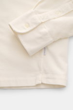 04651/ A trip in a bag Popover-Cordhemd Grandad-Kragen creme, Nahaufnahme Ärmel und Saum, Baumwolle-Modal, weicher Griff, Regular Fit, Sportmanschette, gerader Saum