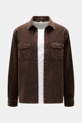 04651/ A trip in a bag Cord-Overshirt dunkelbraun