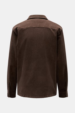 04651/ A trip in a bag Cord-Overshirt dunkelbraun