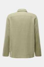 Rückansicht des 04651/ A trip in a bag Overshirt 'Linen Jacket' salbei aus weichem, reinem Leinen mit Umlegekragen, Slim Fit.