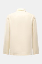 Rückansicht des 04651/ A trip in a bag Overshirt 'Linen Jacket' creme aus weichem, reinem Leinen mit Umlegekragen, Slim Fit und entspannter Passform.