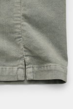 Close-up front view of C.P. Company Cord Overshirt Grey Green showing elastic cotton corduroy texture and garment-dyed fabric detail.

Description: <p>Casualwear with character: The Cord Overshirt from C.P. COMPANY impresses with soft cotton quality, dist