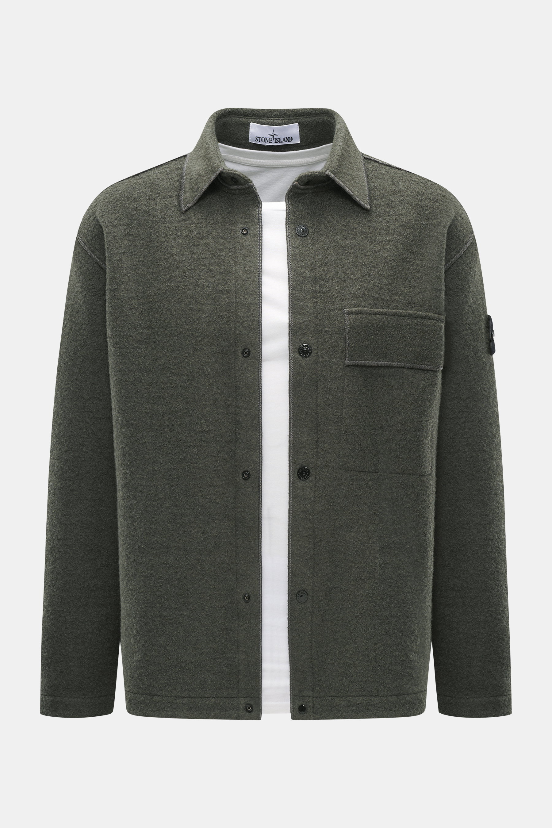 Stone Island Overshirt graugrün