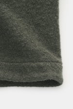 Close-up front view of Stone Island Overshirt grey green showing its textured boucle fabric.

Description:  
<p>Timeless layering essential: The boucle overshirt from STONE ISLAND complements autumn and winter looks with confident casualness and versatile
