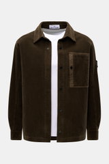 Stone Island Cord-Overshirt dark olive