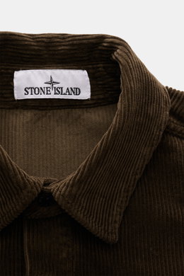 Stone Island Cord-Overshirt dark olive