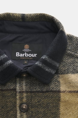 Barbour Overshirt 'Woodlane' khaki/dark navy kariert