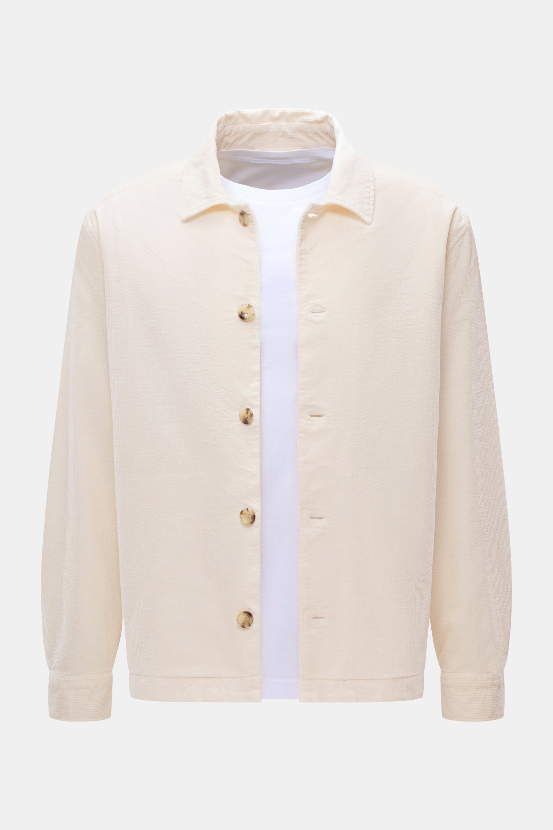 Cord-Overshirt creme
