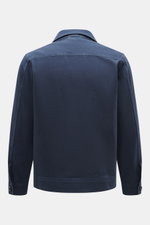Rückansicht des 04651/ A trip in a bag Overshirt 'Workwear Jacket' navy, reine Baumwolle, Slim Fit, Unconstructed Design, Umlegekragen.