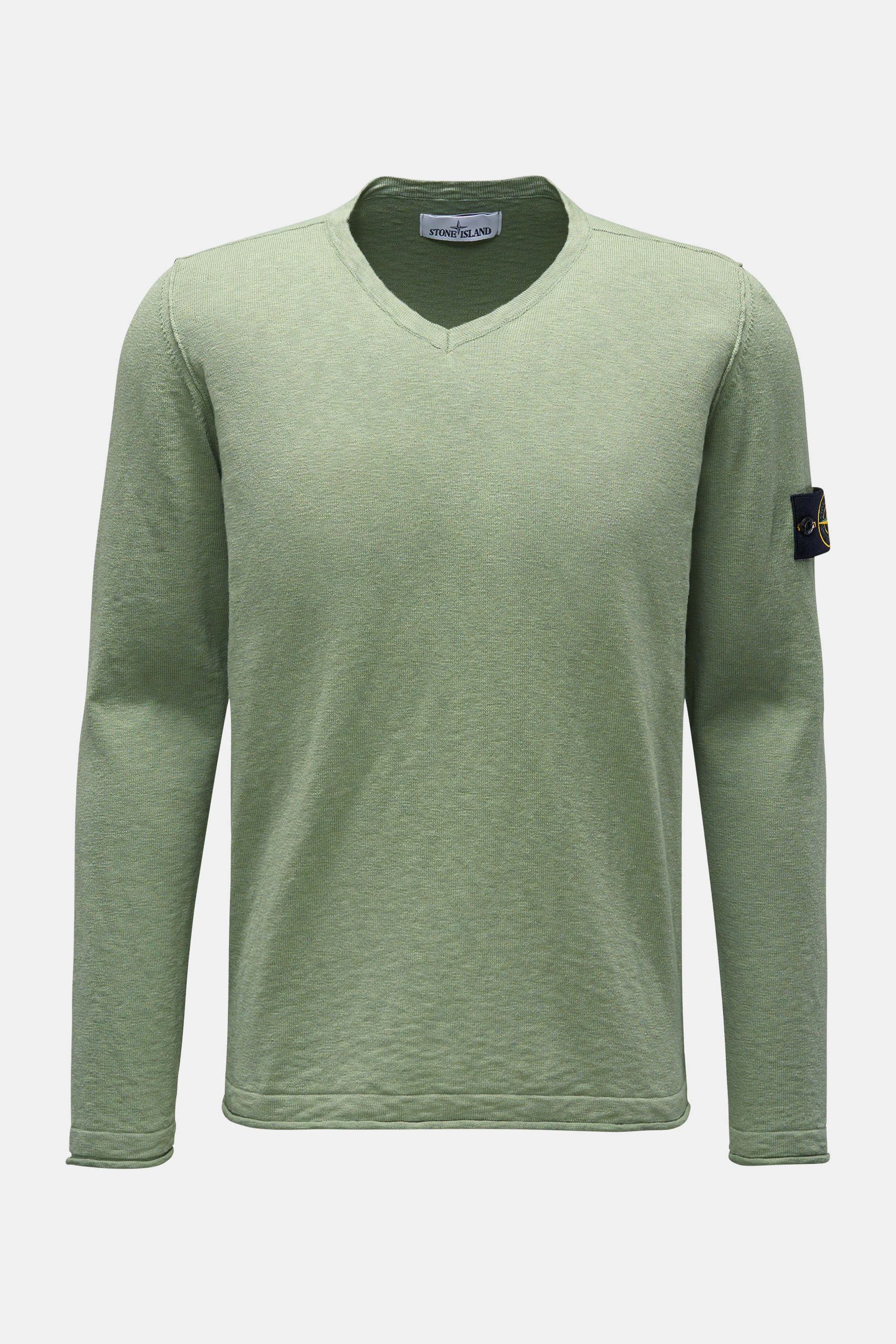 Stone Island V-Neck Pullover graugrün