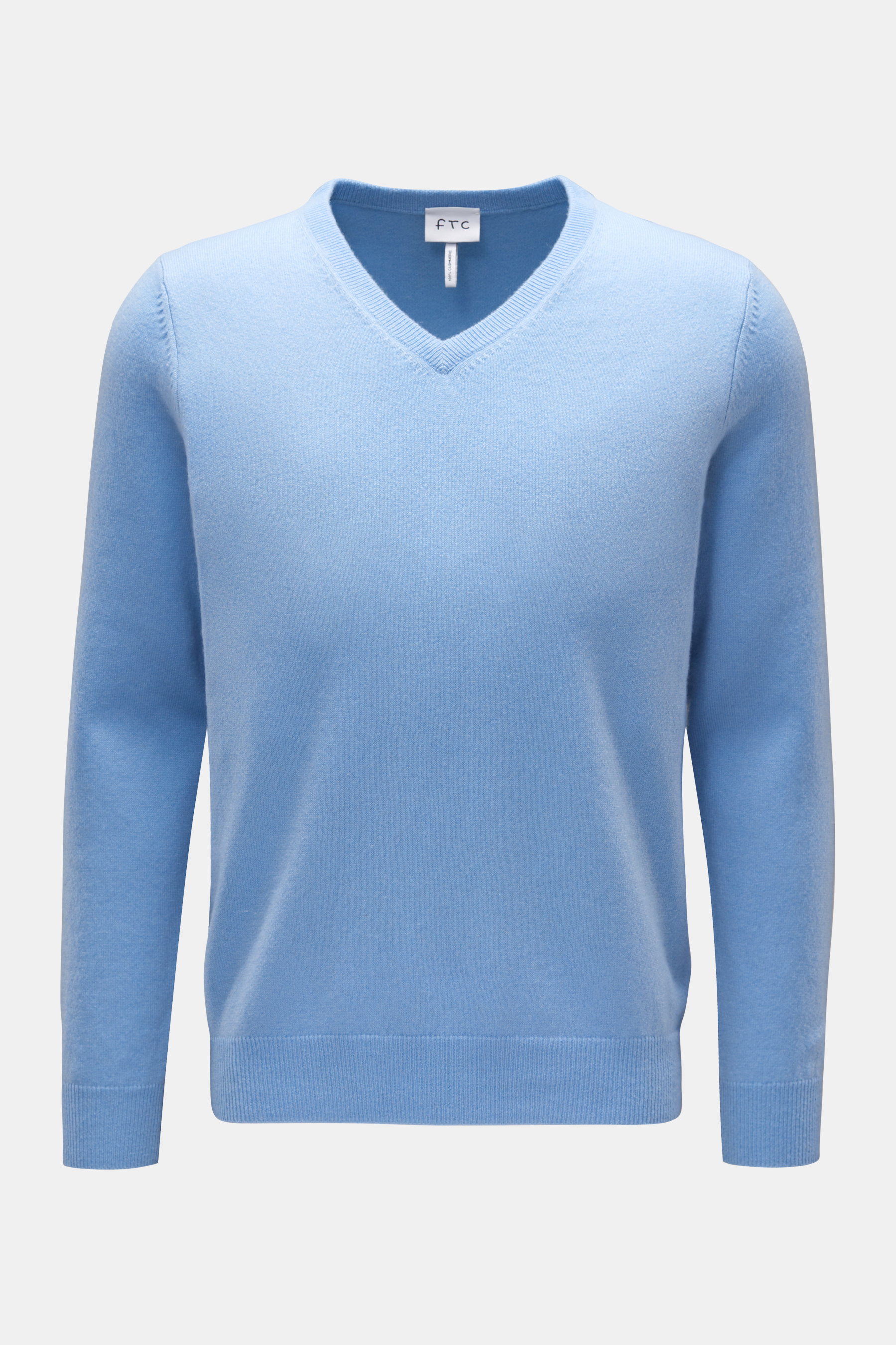 FTC Cashmere V-Neck Pullover rauchblau