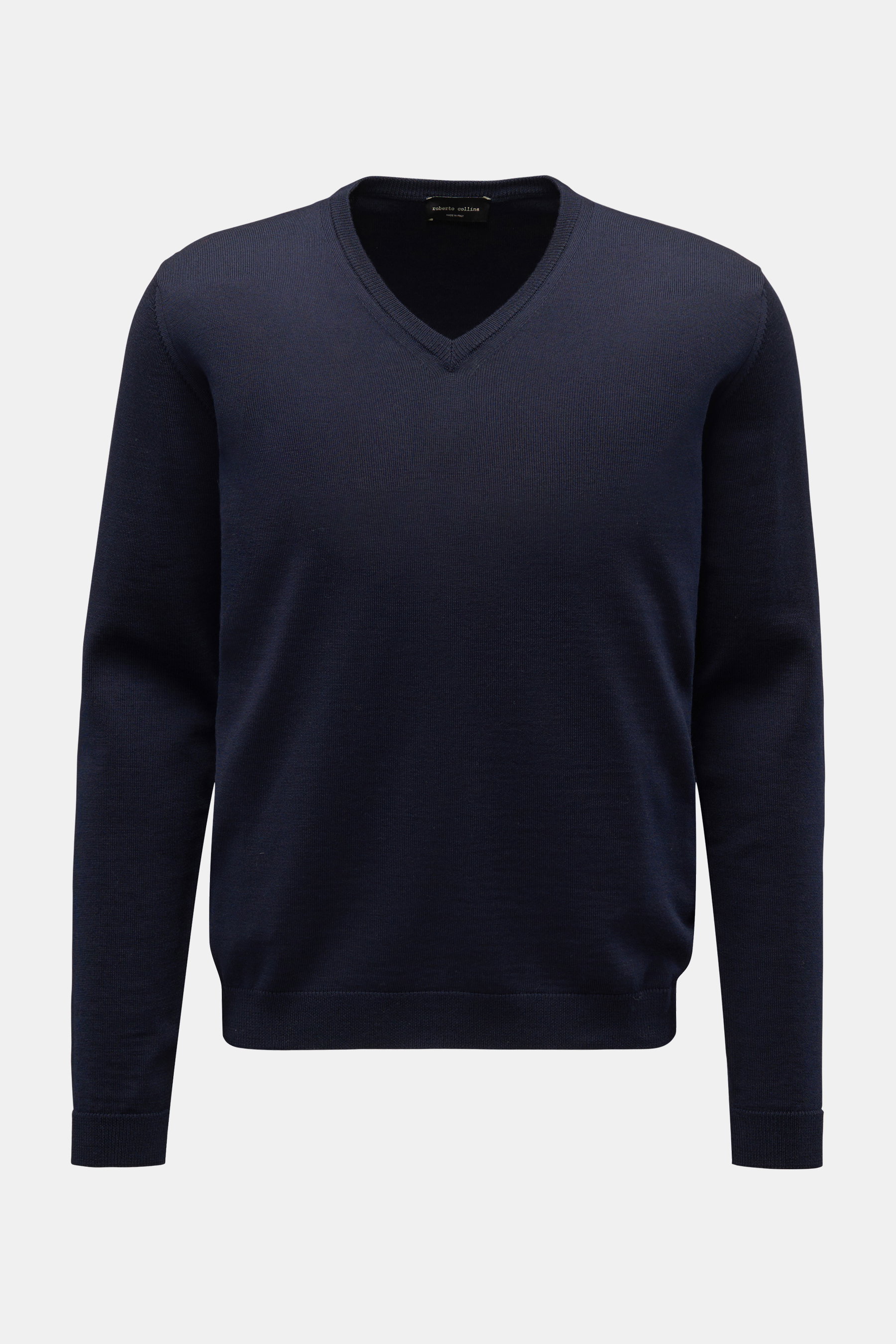 Roberto Collina Merino V-Neck Pullover navy