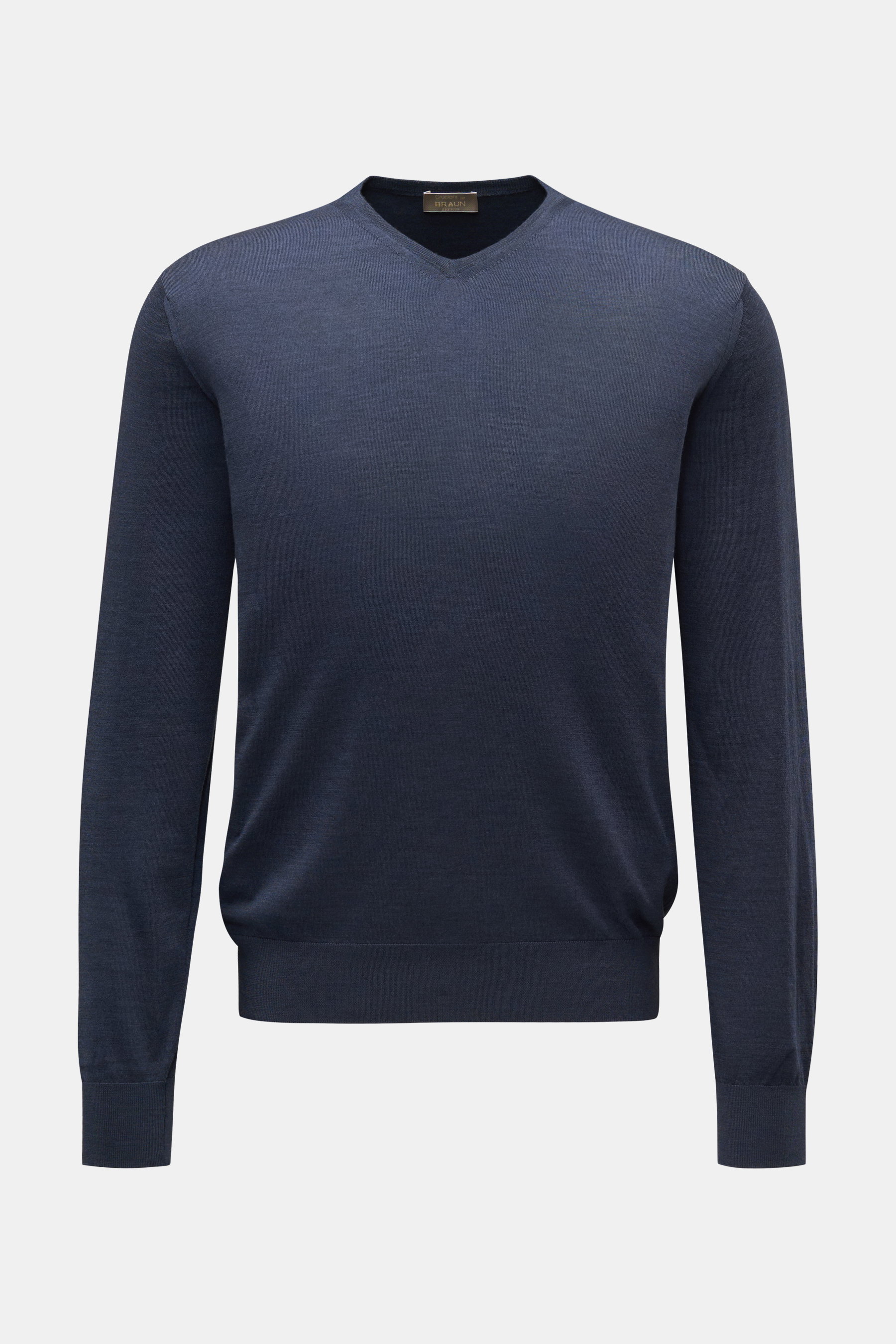 Cruciani Feinstrick V-Neck Pullover 'Scollo' dunkelblau