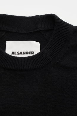 Jil Sander Rundhalspullover schwarz