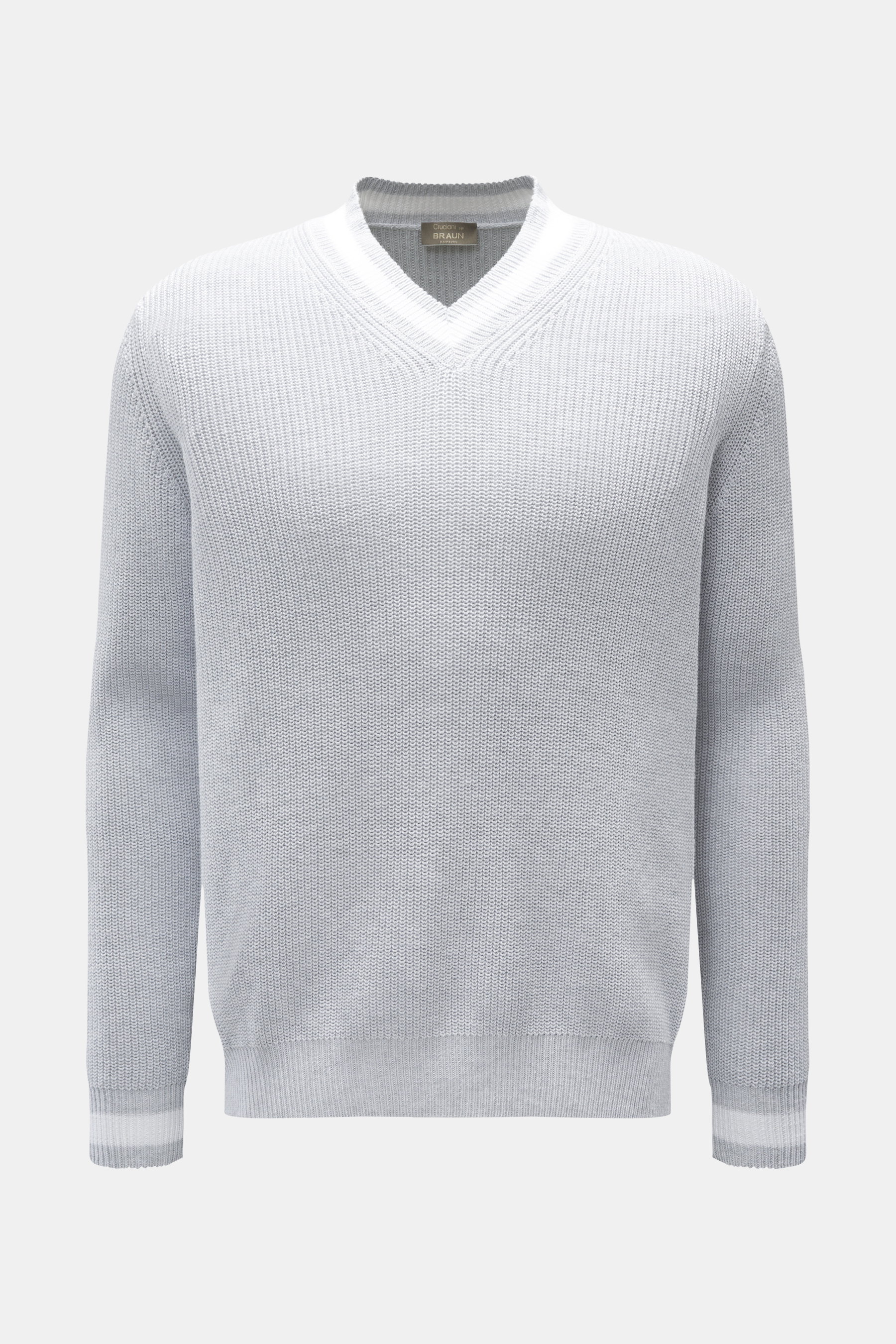 Cruciani V-Neck Pullover hellgrau