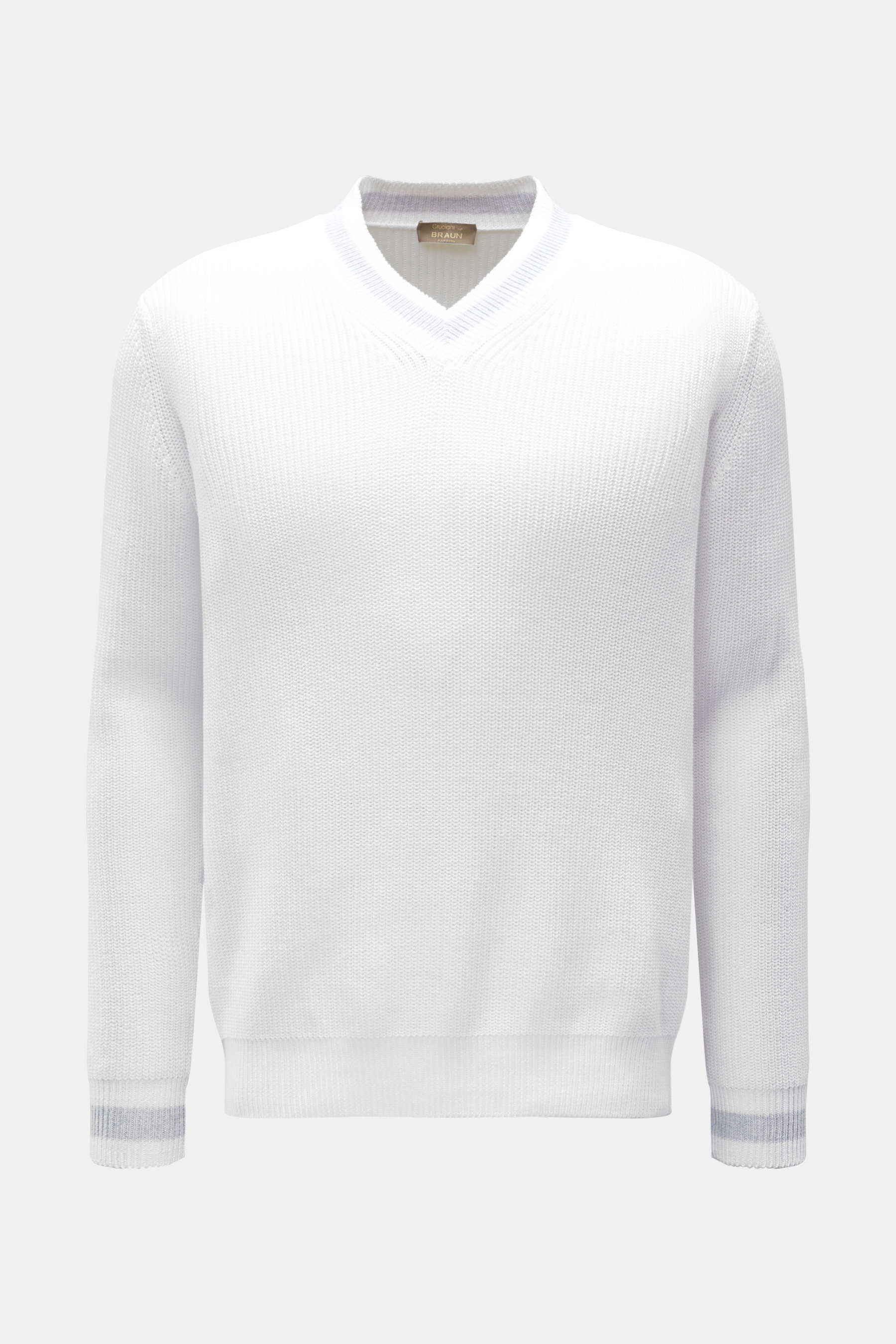 Cruciani V-Neck Pullover weiß