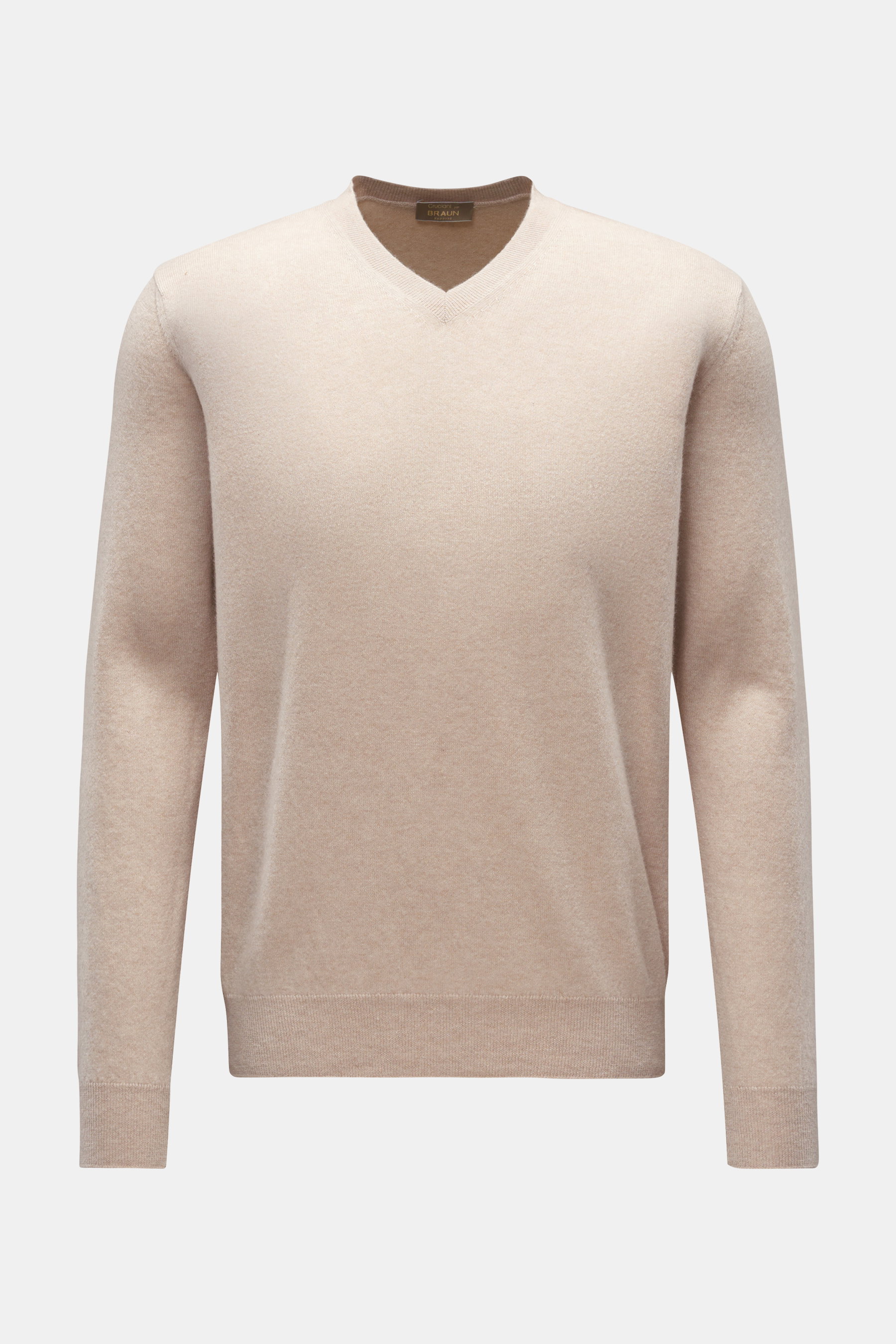Cruciani Cashmere V-Neck Pullover beige