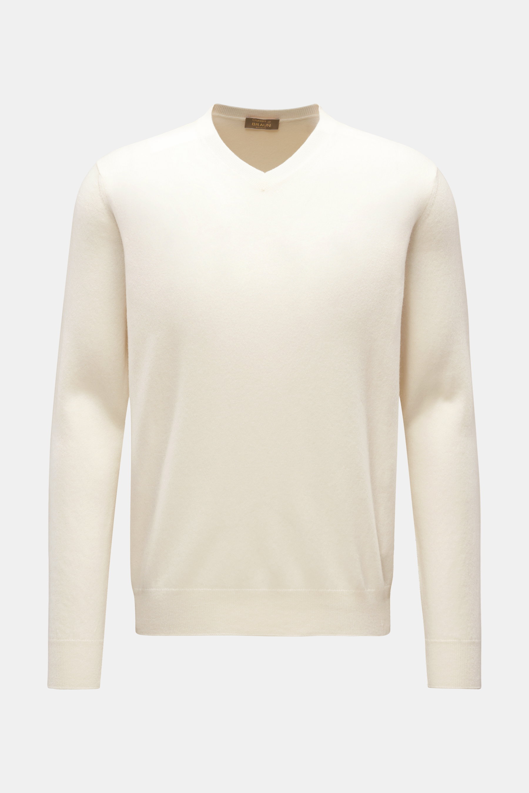Cruciani Cashmere V-Neck Pullover creme