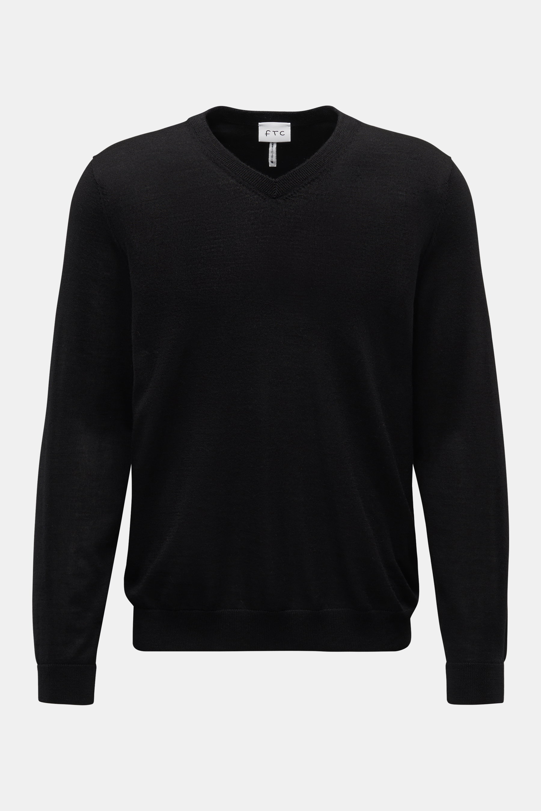 FTC Feinstrick V-Neck Pullover schwarz
