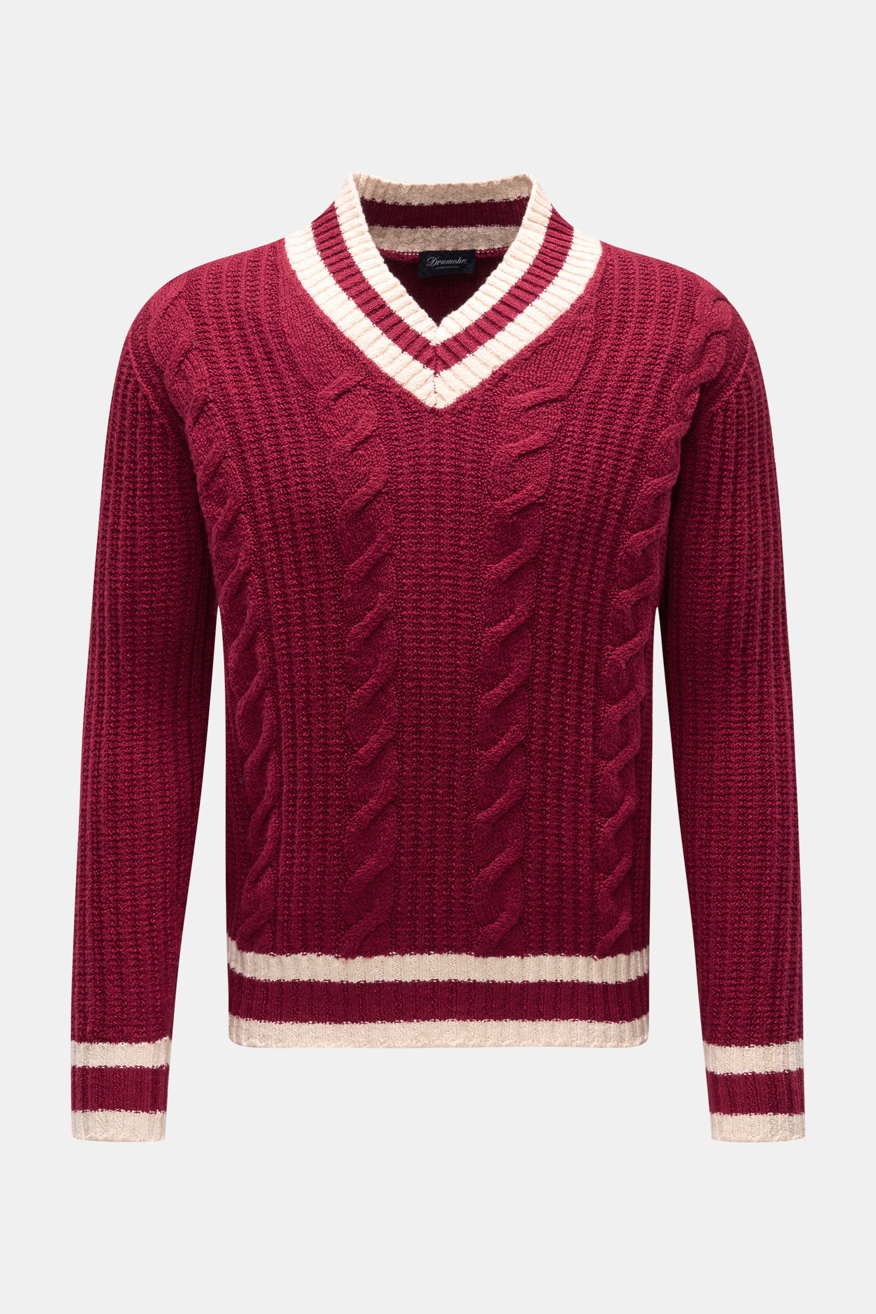 Drumohr V-Neck Pullover rot