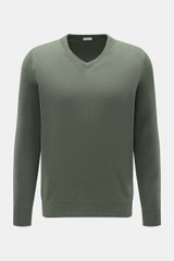 von Braun Cashmere V-Neck Pullover graugrün